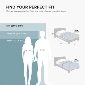 Bedsure GentleSoft fleece blanket Mineral Blue with neat stitching for durability.