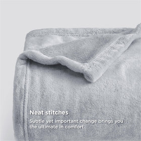 Bedsure GentleSoft fleece blanket draped on sofa for cozy living room