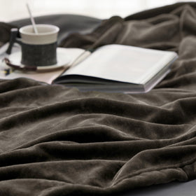 Bedsure GentleSoft blanket on bed adds cozy decor element.