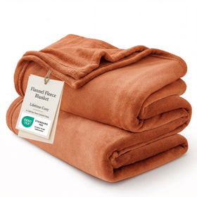 Bedsure GentleSoft fleece blanket on a bed for warm, inviting comfort.
