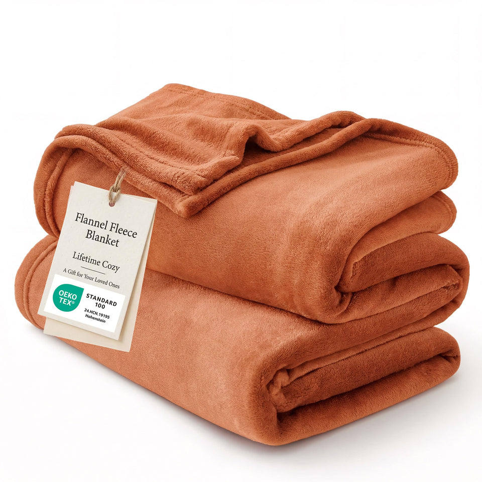 Bedsure GentleSoft fleece blanket on a bed for warm, inviting comfort.