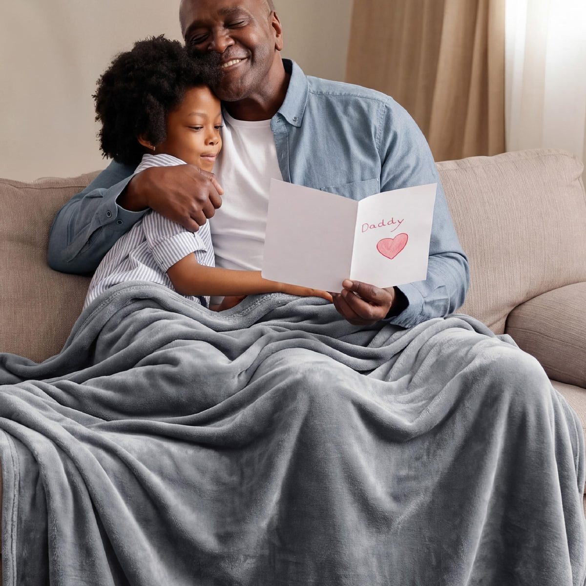 Bedsure GentleSoft fleece blanket draped over a sofa for quick couch comfort.
