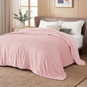 Bedsure GentleSoft fleece blanket close-up showing soft microfiber texture for comfort