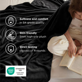 Bedsure GentleSoft twin blanket on a bed demonstrates easy care and durability