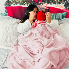 Bedsure GentleSoft blanket packed for travel and camping warmth on the go