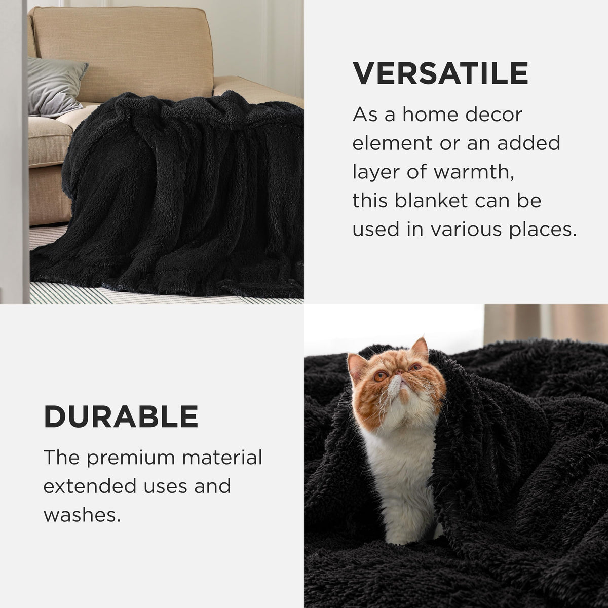 Bedsure GentleSoft blanket on bed — double-sided comfort for lounging