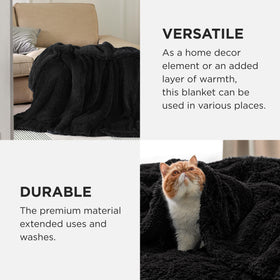 Bedsure GentleSoft blanket on bed — double-sided comfort for lounging