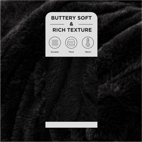 Bedsure GentleSoft throw close-up — soft plush and Sherpa textures offer luxurious comfort