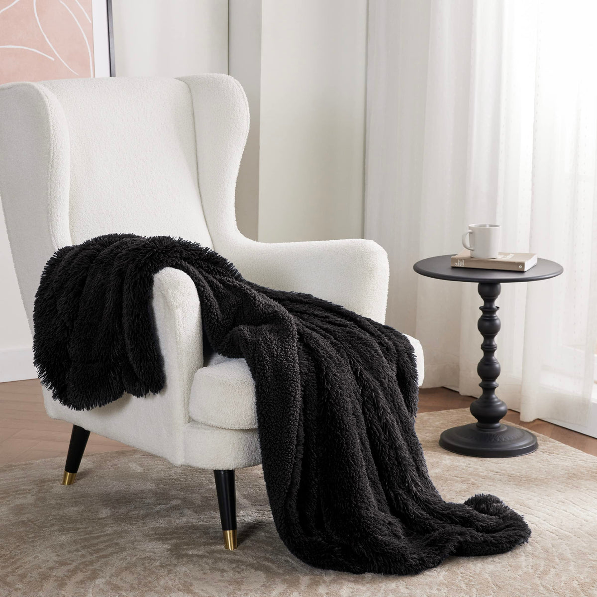 Bedsure GentleSoft throw folded — compact warmth without bulk