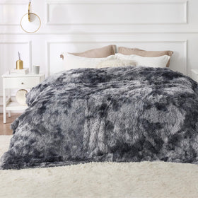 Bedsure GentleSoft fluffy king blanket on bed showing plush warmth and style