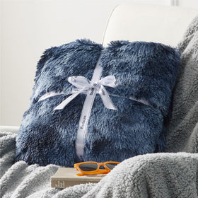 Bedsure navy throw draped on bed adds everyday warmth and style.