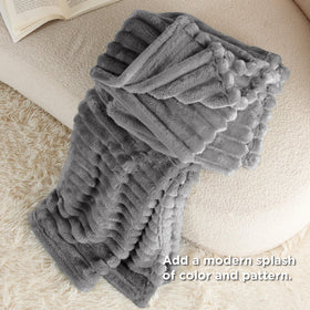 Bedsure GentleSoft Frost Gray blanket is machine washable and colorfast