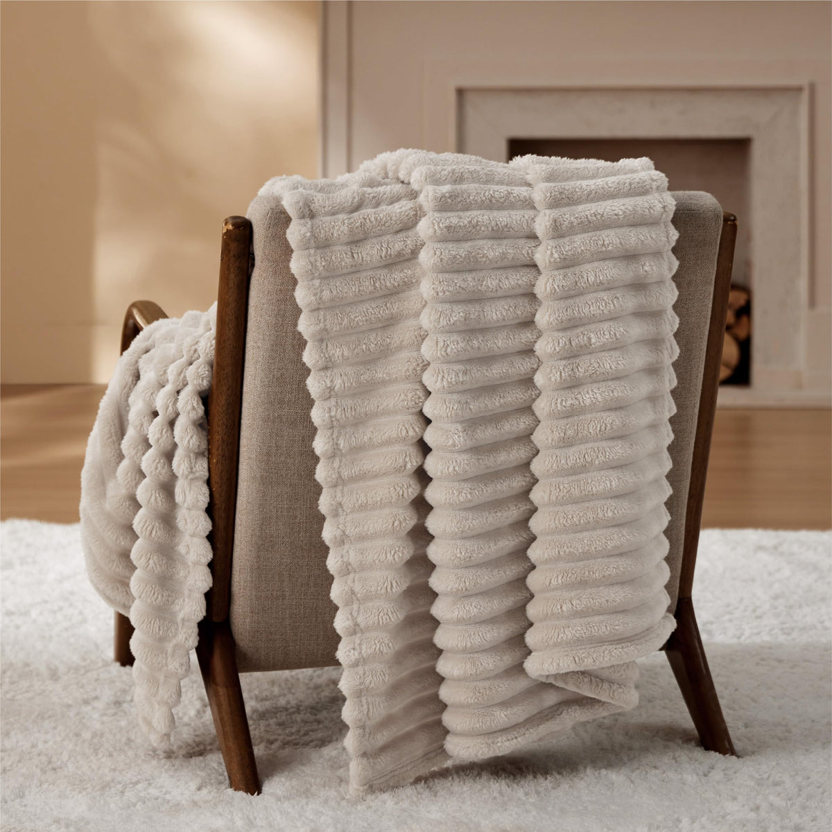 Bedsure GentleSoft twin XL throw adds soft texture to girls' rooms.