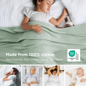Bedsure GentleSoft herringbone close-up showcases textured weave for timeless bedroom style.