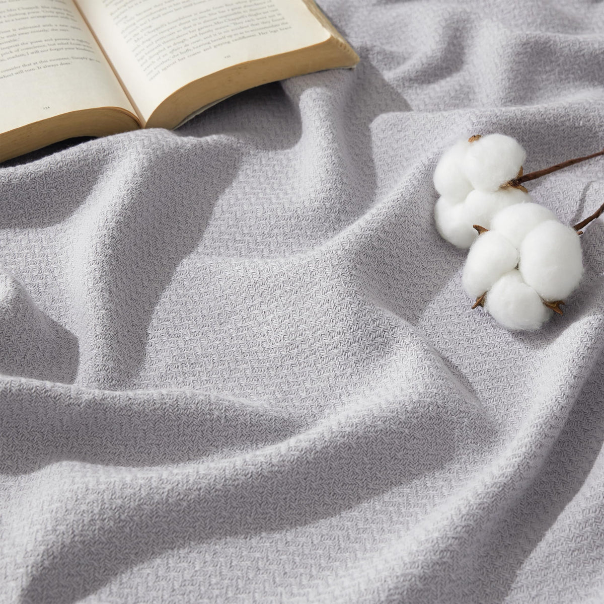 Bedsure GentleSoft blanket with herringbone-weave adds timeless coziness.