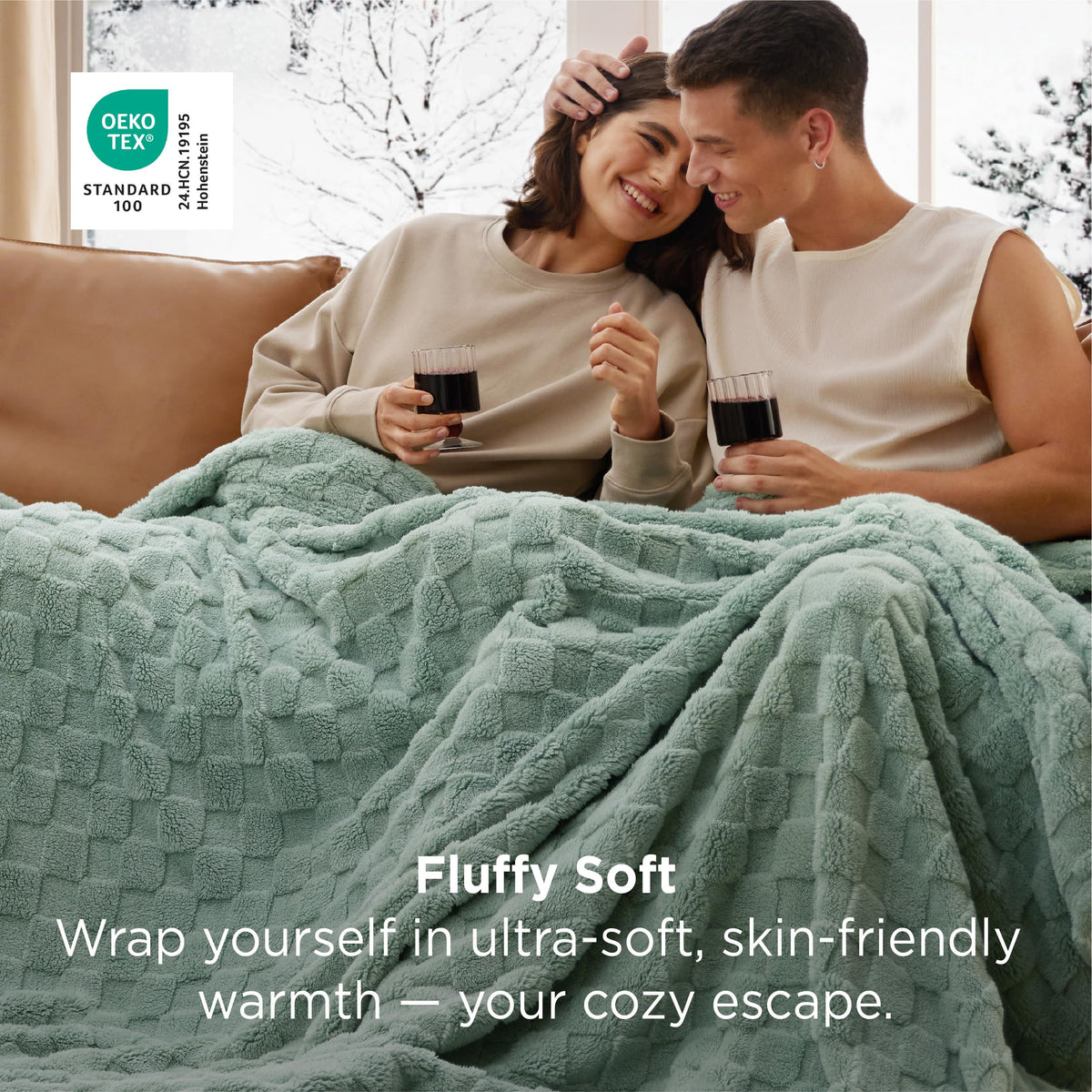 Bedsure GentleSoft king blanket checker texture adds modern minimalism to decor