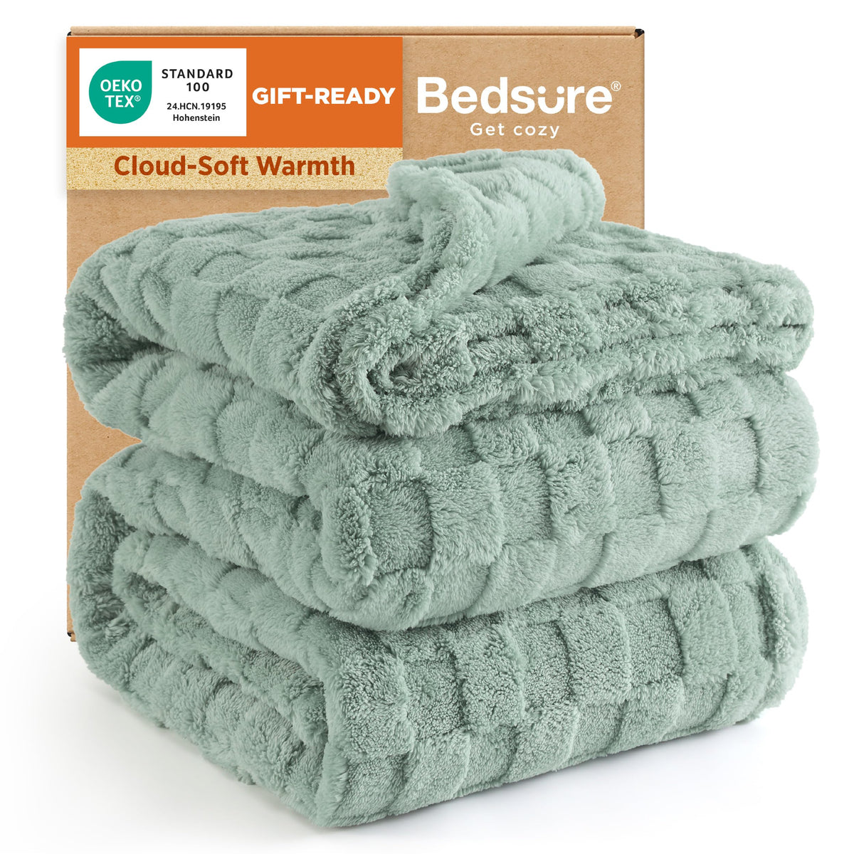 Bedsure GentleSoft king blanket closeup fabric with plush microfiber for everyday coziness