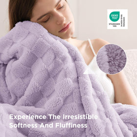 Bedsure GentleSoft lavender throw ideal for dorms lightweight warmth without bulk