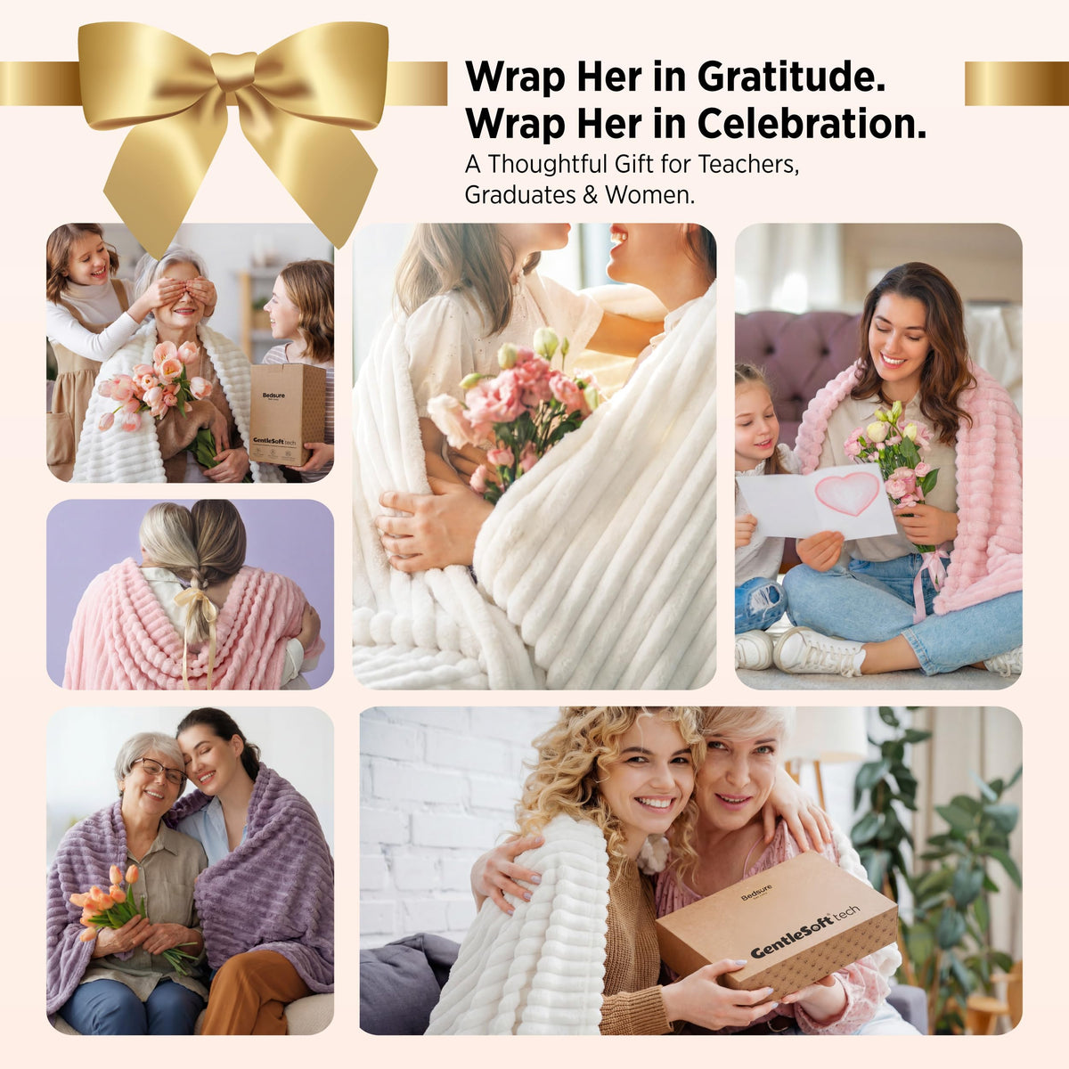Bedsure GentleSoft light purple throw folded demonstrates compact warmth for quick couch comfort.