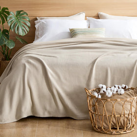 Bedsure GentleSoft linen beige color to match modern decor