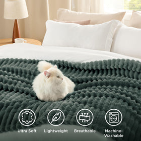 Bedsure GentleSoft fleece blanket offers machine-washable convenience for busy households.
