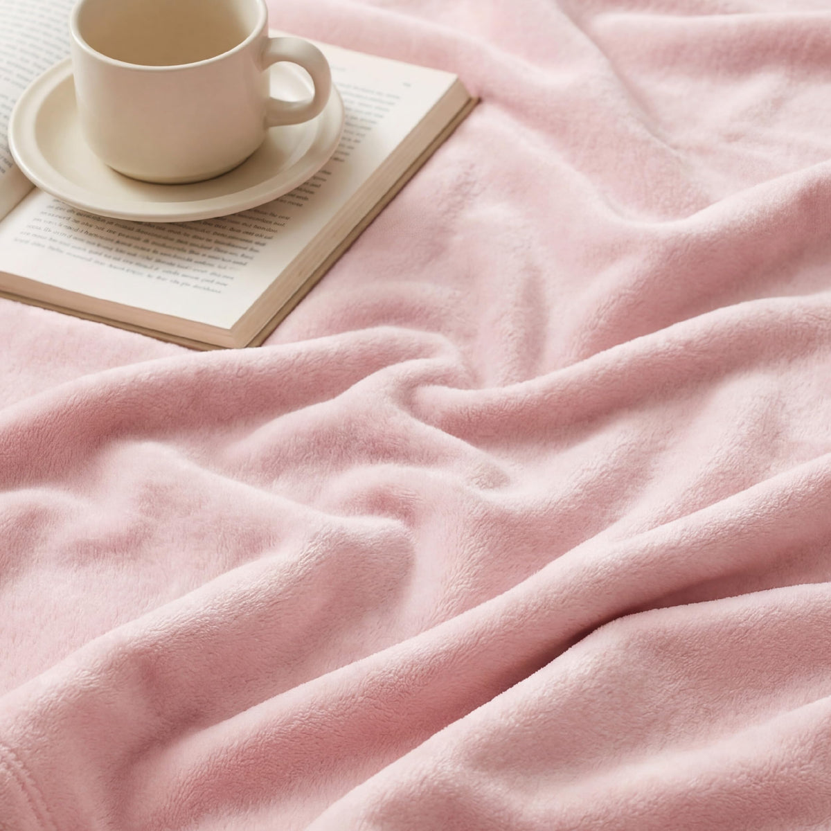 Bedsure GentleSoft pink blanket is pet-friendly for cozy couch cuddles