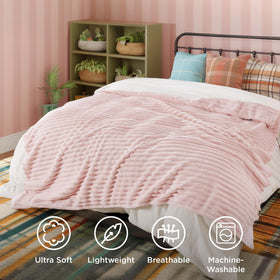 Bedsure GentleSoft Pink Throw in gift-ready packaging makes a thoughtful present for women.