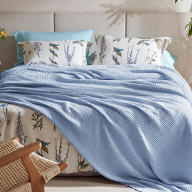 Bedsure Gentlesoft pre-washed soft cotton fabric on blanket surface
