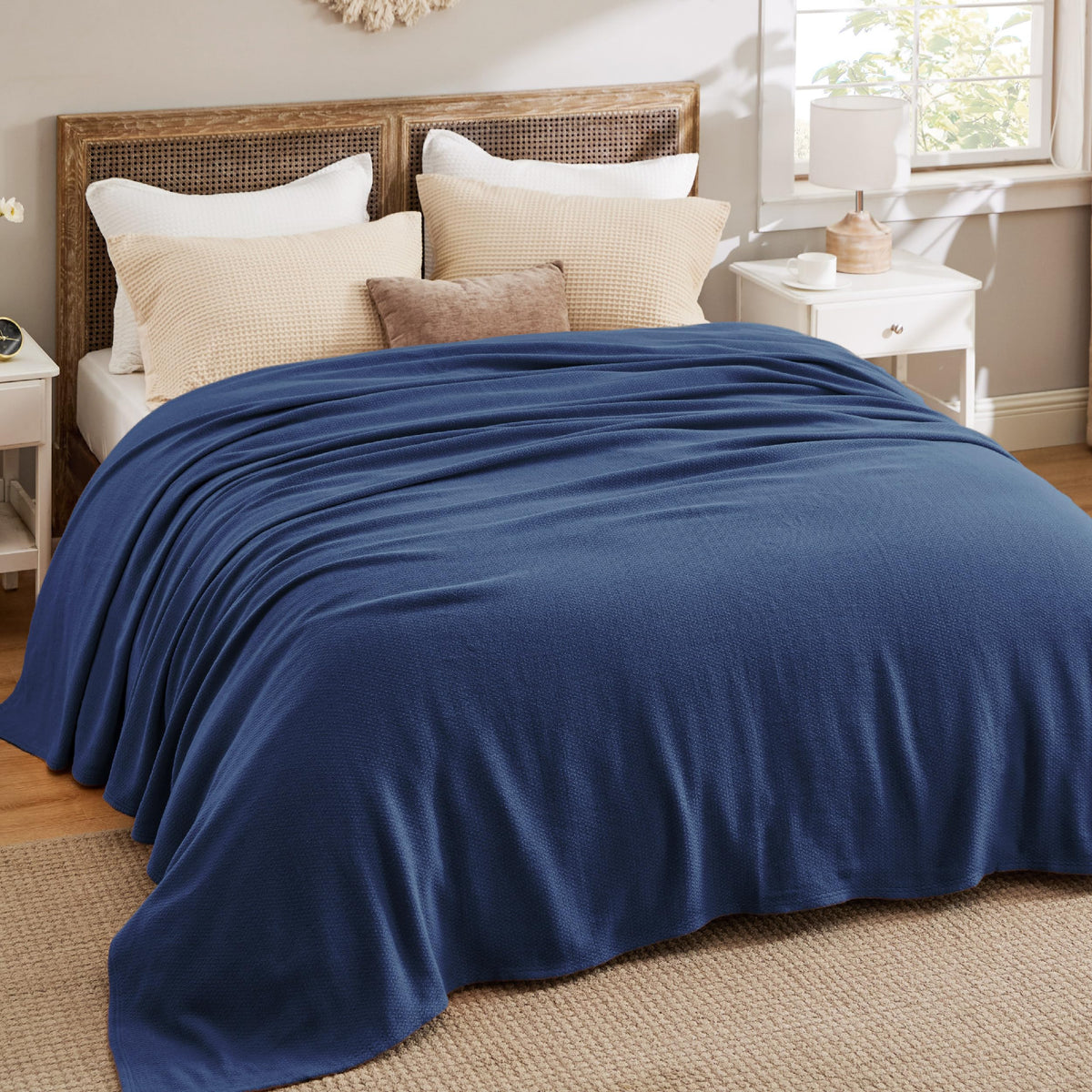 Bedsure GentleSoft queen-size blanket provides generous coverage for beds.