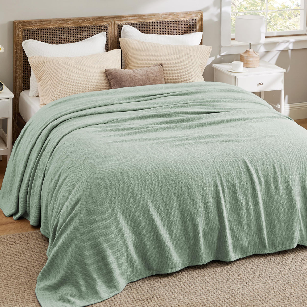 Bedsure GentleSoft queen-size blanket offers generous coverage at 90x90 inches for shared beds.