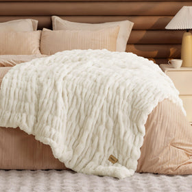 Bedsure Gentlesoft ruched texture for chic lounge decor