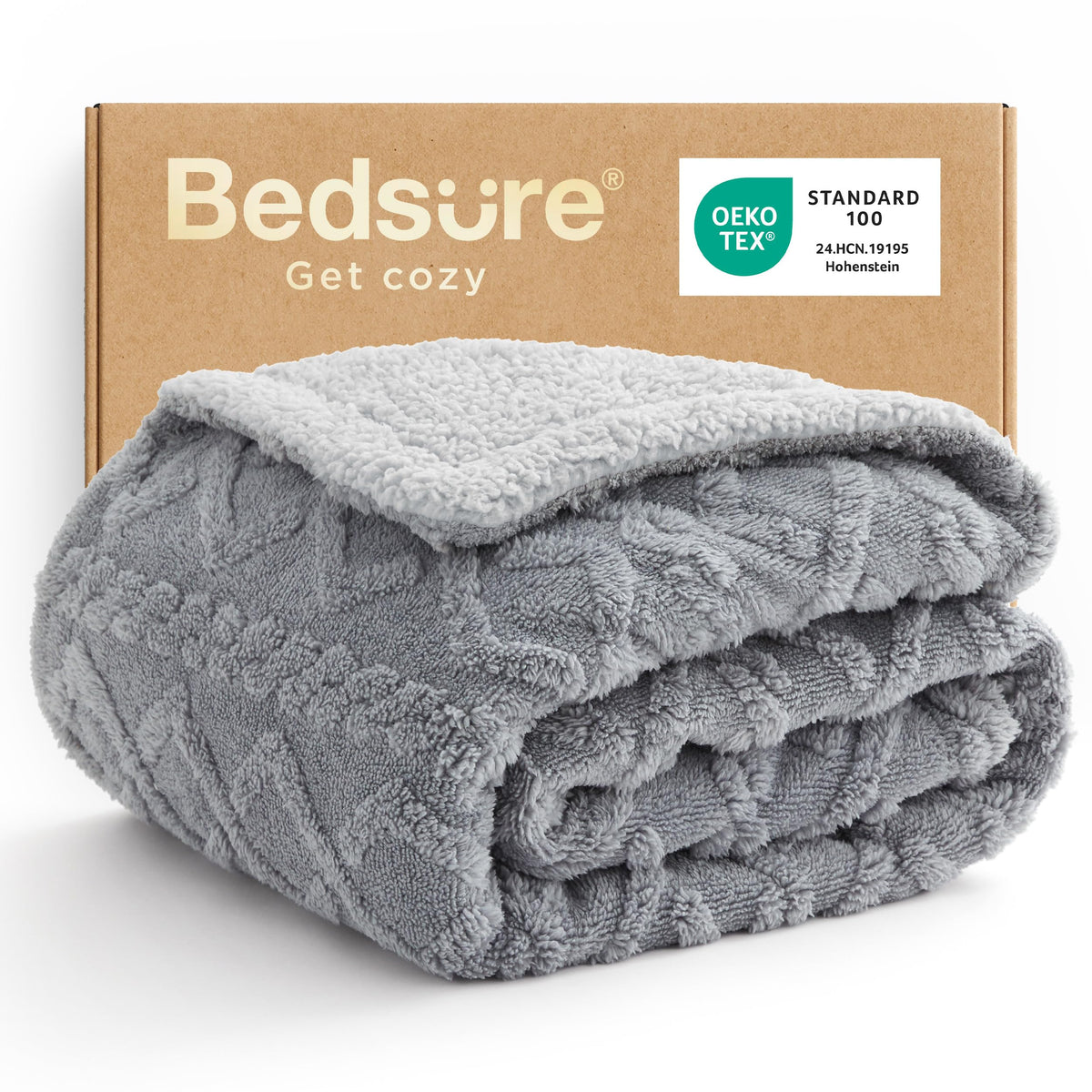 Bedsure Gentlesoft Sherpa blanket on a couch for soft warmth and cozy evenings