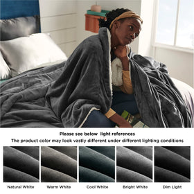 Relaxing moment with Bedsure blanket delivering cloud-like comfort.