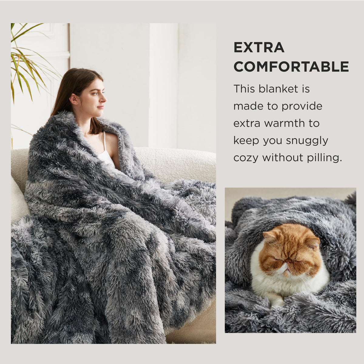 Bedsure GentleSoft sherpa side visible for ultra-soft warmth