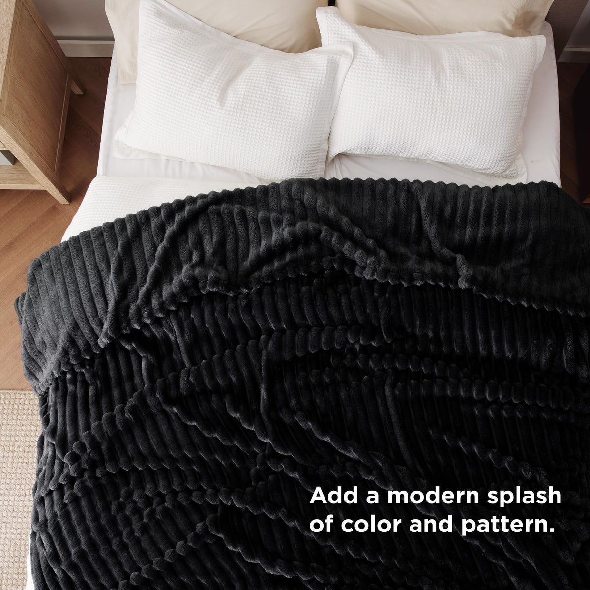 Bedsure GentleSoft stitching detail underscores durability and neat seams.