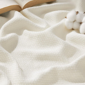 Bedsure GentleSoft throw herringbone close-up showing timeless texture