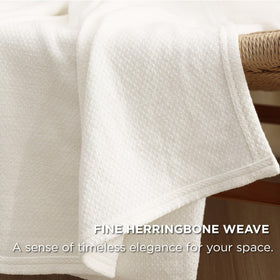 Bedsure GentleSoft throw draped on sofa to enhance decor with light comfort