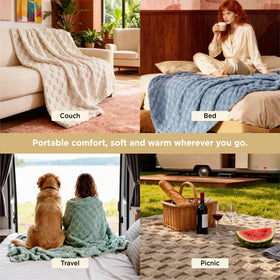 Bedsure GentleSoft twin blanket laid on bed for relaxation and warmth