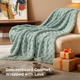 Bedsure GentleSoft twin blanket on couch inviting casual lounging and warmth