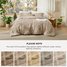 Bedsure gift-ready packaging shown in a cozy bedroom setup.