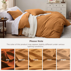 Bedsure Gold duvet cover color option swatches showcase versatile styling.