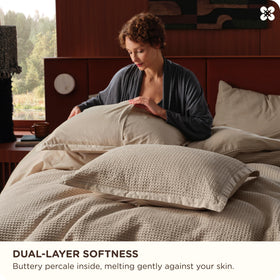 Bedsure duvet cover with Good Housekeeping seal stands for durable quality.