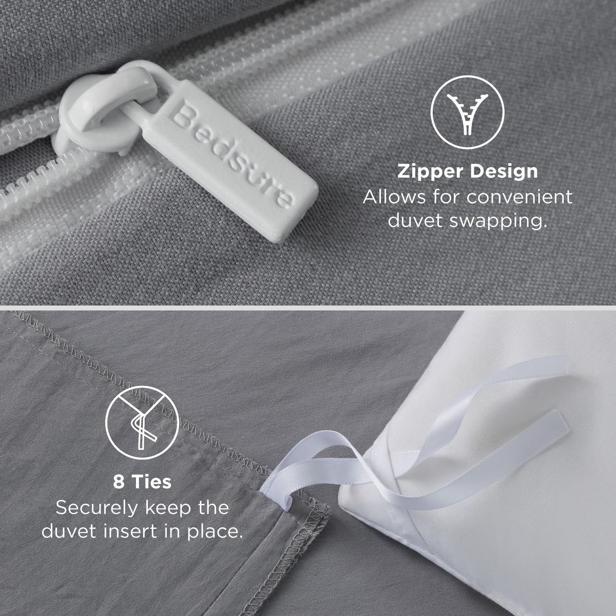 Dyeing technique helps Bedsure grey color resist fading for lasting vibrancy.