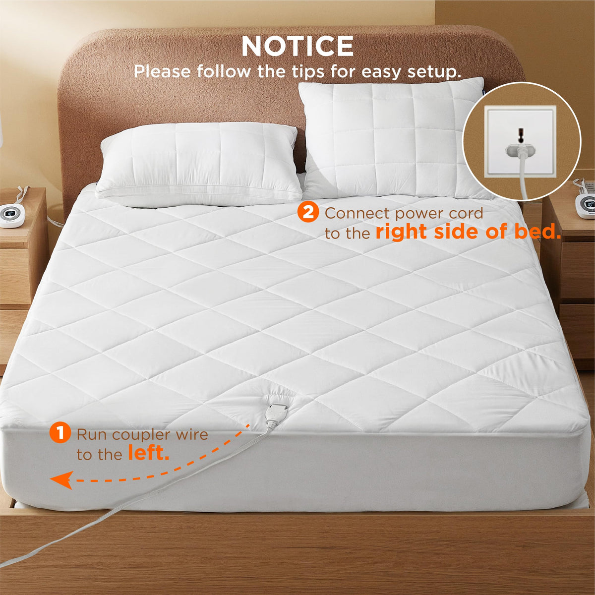 Bedsure Heated Mattress Pad King energy-saving design reduces power use while warming.