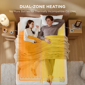 Bedsure energy-saving design with dual 100W controllers reduces waste.