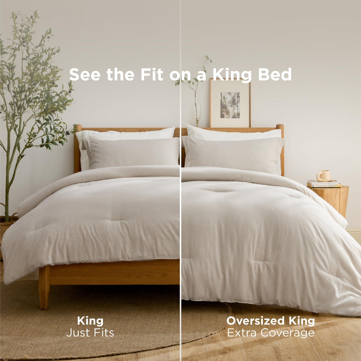 Bedsure heathered dyeing adds casual charm to any sleep space