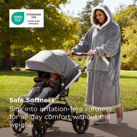 Bedsure hoodie with ribbed cuffs for snug warmth and durability