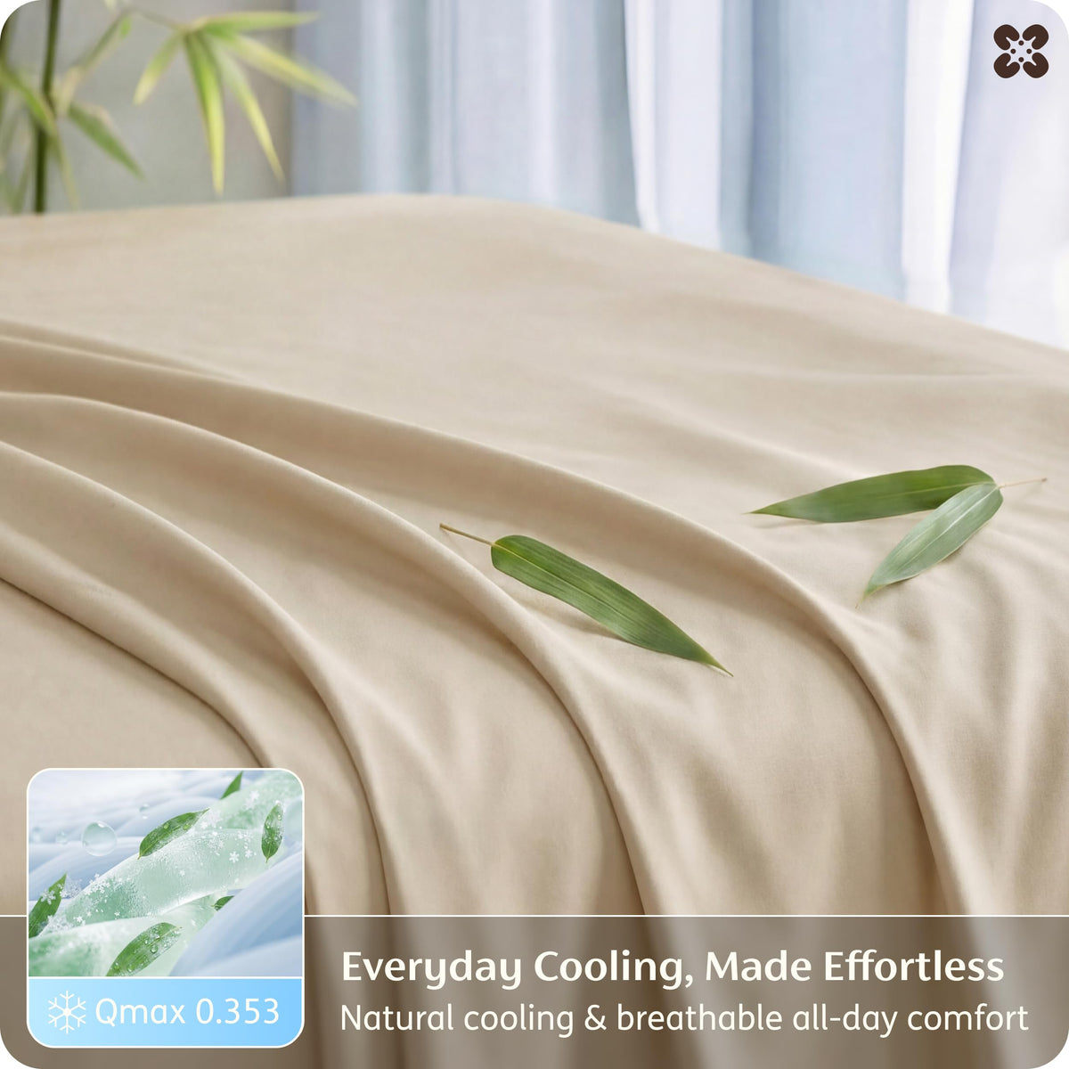 Bedsure hotel-luxury silky sheets evoke premium bedding vibes.