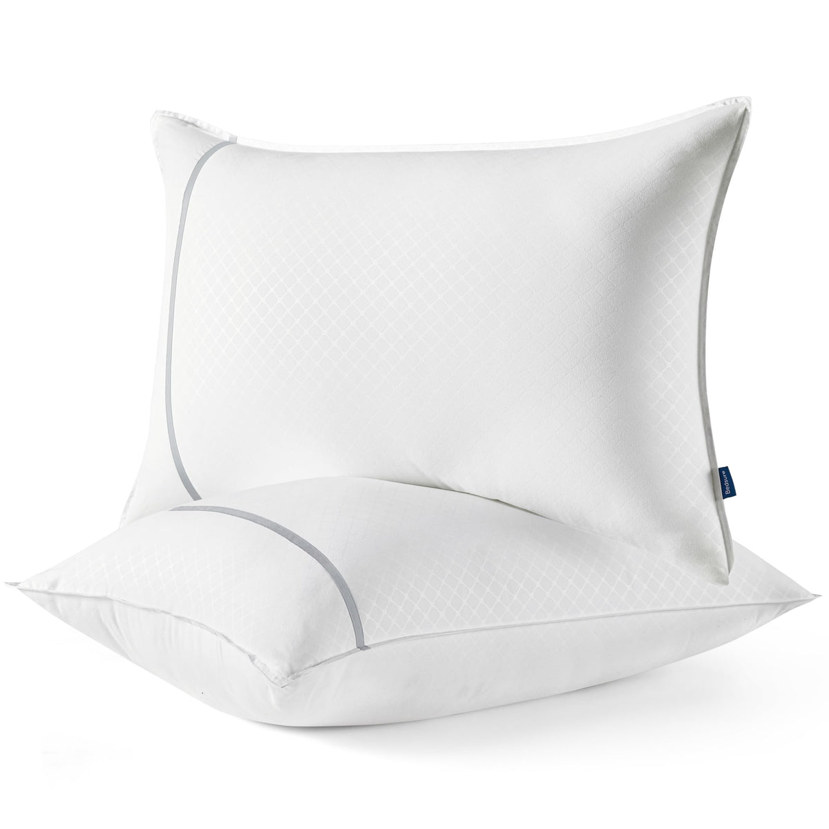 Bedsure king hotel pillow with diamond-stitch cover for lasting luxury.