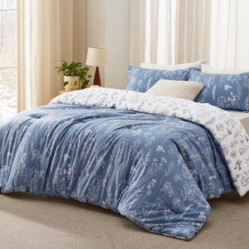 Bedsure Infinity Blue pillow sham pair completes a coordinated look